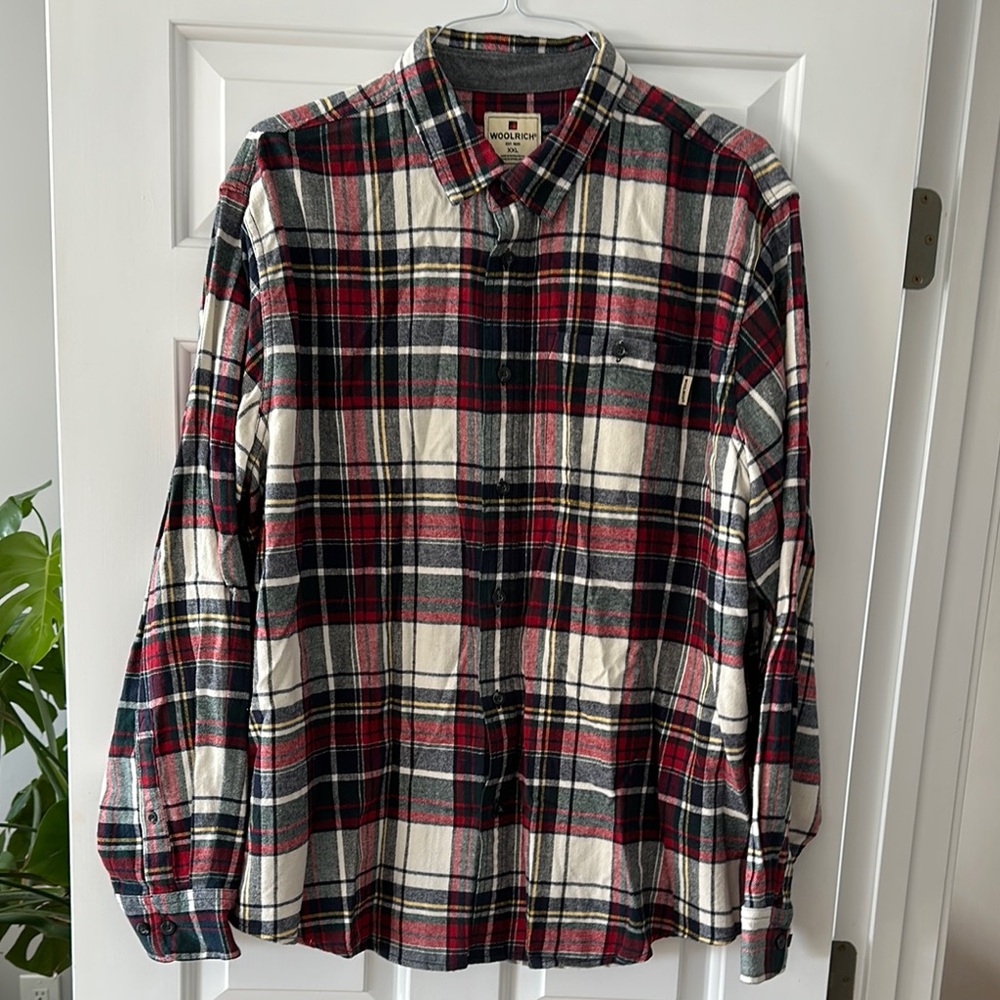 Woolrich Men's Plaid Shirt - Red, Black, White